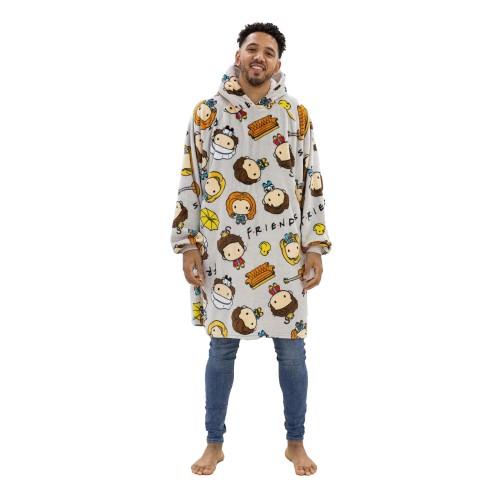 Friends Unisex Adult Fleece Sherpa Lined Oversized Blanket Hoodie