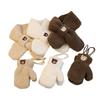 Baby Scarf Gloves Set Faux Lamb Wool Korean  Winter Warm Kids Neck Warmer Mittens Children Boys Girls Accessories 2-6Y