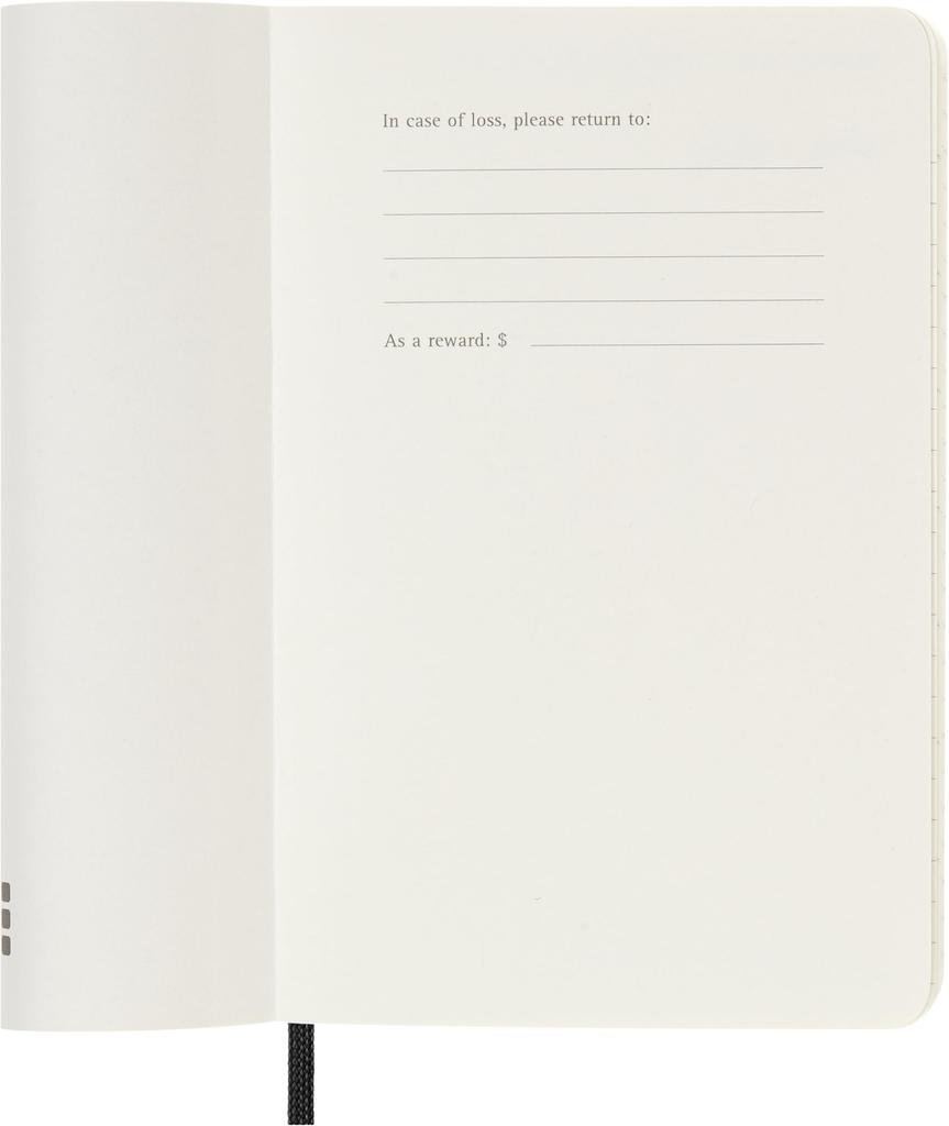 Moleskine 2026 January Weekly Pocket Size x Soft DSB12WH2Y26 Planner, Start, 12-Month Diary, Horizontal, (9cm 14cm), Cover, Black,