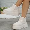 Foreign Trade Thick-soled Snow Boots for Women's Winter New Thickened and Velvet Fashion Warm One-pedal Short Boots Cotton Shoes for Women