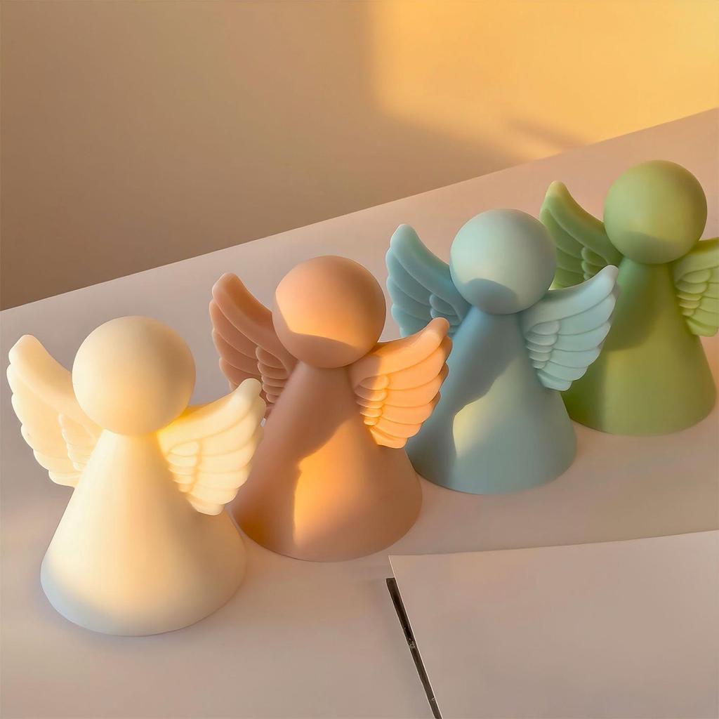 Angel Silicone Mold 3D Angel-Shaped Molds for Epoxy Resin Easy Release Crafts Maker Aid for Muffin Soap Dessert Clay Chocolate