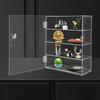 Clear Acrylic Display Case With Lock Countertop Box Dustproof Shelves Showcase 4 Layers Clear Acrylic Countertop Display Case