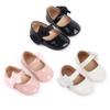 Baby Girls Mary Jane Flats Infant Non-Slip Bowknot Prewalkers Soft Sole PU Leather Newborn Princess Wedding First Walkers 0-18M