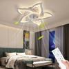Ceiling Fan Light 6-Wind Speeds Changeable Home Appliance Silent Room Decor Lotus Five-head Room Decor