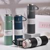 500ML 304 Stainless Steel Vacuum Flask Set Office Business Style Thermos Bottle Outdoor Hot Water Thermal Insulation Couple Cup