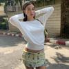 European and American Hot Girls Fashion Temperament Diagonal Shoulder T-shirt, Autumn and Winter New Off-the-shoulder Asymmetric All-match Blouse