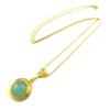 Les Trésors De Lily [P2298] - Gold-plated Artisanal Necklace 'Princesse Ottomane' Golden Green