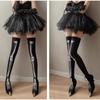 Dark Skeleton Bones Print Long Sexy Stockings Women Gothic Over Knee Socks Thin Thigh High Halloween Sock