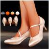  Standard Women Dance Shoes Tan Satin Girls High Low Heel Ladies Ballroom Woman Shoe Soft Outsole Modern Ballet Shoes