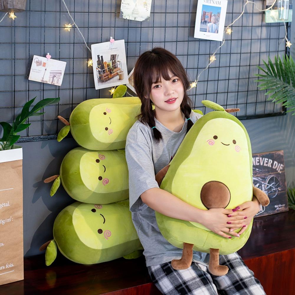 35/50/65cm Green Giant Toy Avocado Sleeping Pillow Gift Stuffed Fruit Avocado Doll Room Decor