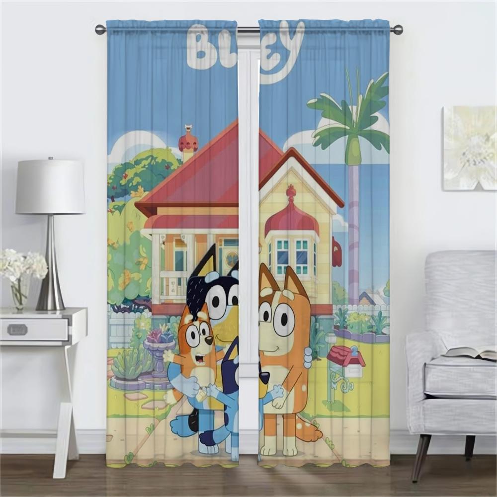 Tulle for Bedroom B-BlueyS Halloween Decoration Home Interior Curtains for Living Room Window Curtain Partition Blinds Shades