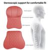 Car Leather Headrest Lumbar Support Memory Foam Car Rest Neck Pillow Back Cushion Seat Waist Supports Car Interior Accessories