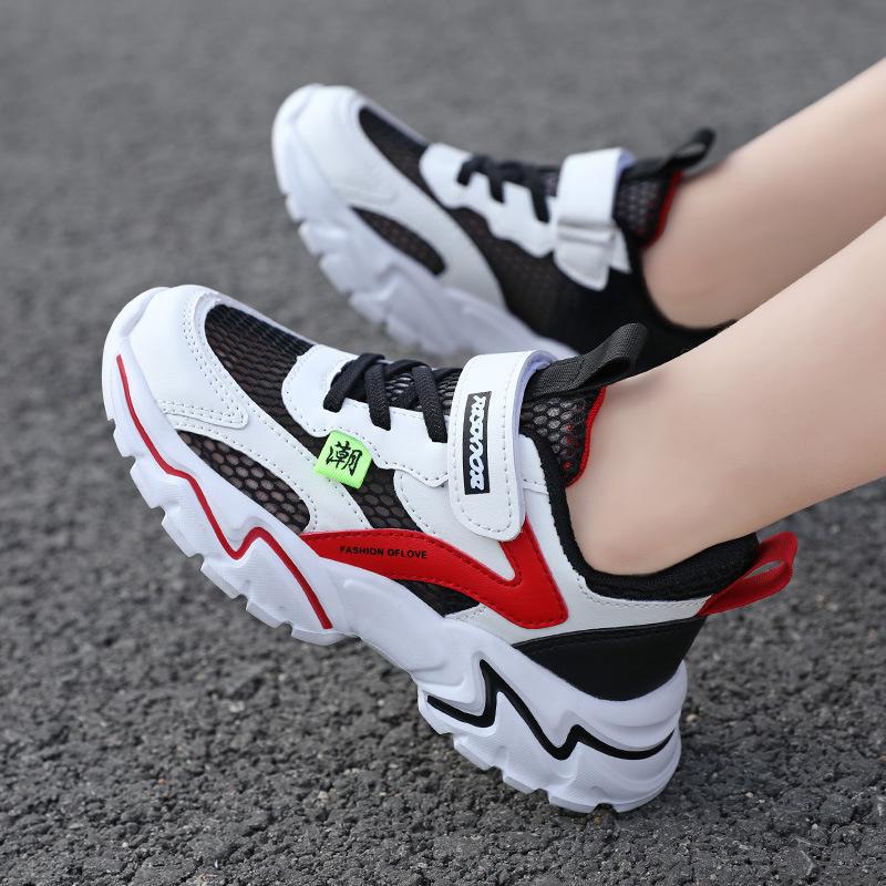 New Mesh Medium and Older Children's Sports Shoes, Light Primary School Children's Running Spring Boys' Soft-soled Breathable Shoes