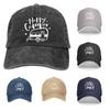 Happy Camper Baseball Cap Dad Hat Adjustable Washed Cotton Denim Cap for Women Unisex Snapback Cap Vacation Travel Time Casual