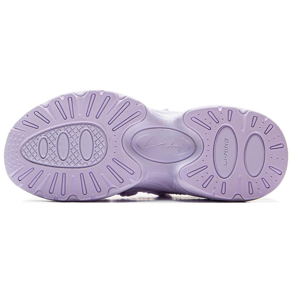 Li-Ning Bubblegum Versatile Retro Dad Shoes Thick Sole Fashion Trend Shock Absorption Non-Slip Breathable Support Low-Top Casual Shoes AGCV134-3