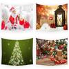 Christmas Printed Tapestry Santa Claus Christmas Tree Home Decoration Beautiful Bedroom Living Room Background