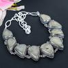 Pyrite Agate Gemstone Handmade 925 Sterling Silver Jewelry Necklace 18" KG-1656