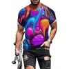 3d Printed Abstract Pattern Men T-Shirt Colorful Unisex Hip Hop T Shirt For Men Summer Casual Round Neck Short Sleeve