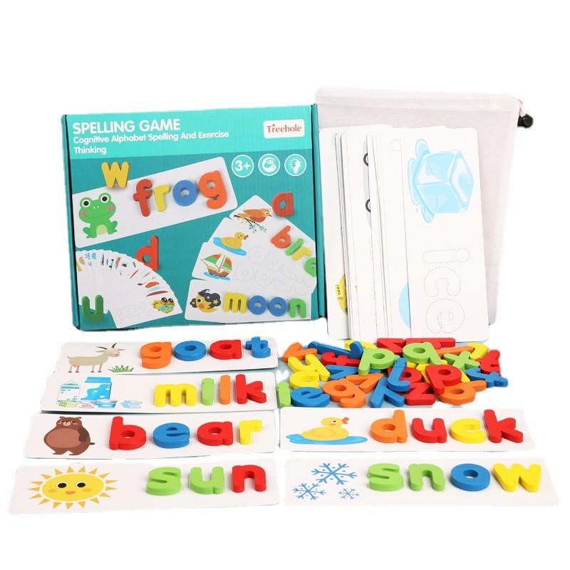 Kids Wooden Puzzle Toy With Alphabet Word Play For Early Learning Development