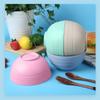 Wheat Straw Divided Dining Bowl Nordic Colored Cereal Bowls Household Use Dinner Bowl