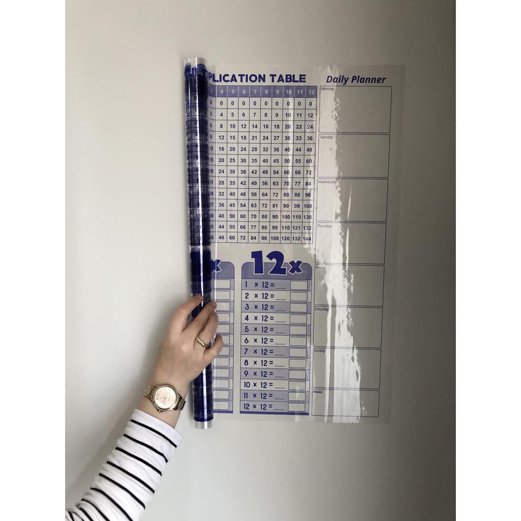 Таблица умножения Доска для письма Smart Paper Board English 100x56 см + 1 ручка