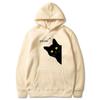 Meow Black Cat Funny Printing Men Hoodie Breathable Tee Clothes Women Hoodie Streetwear Tops Oversized Loose Long Sleeve