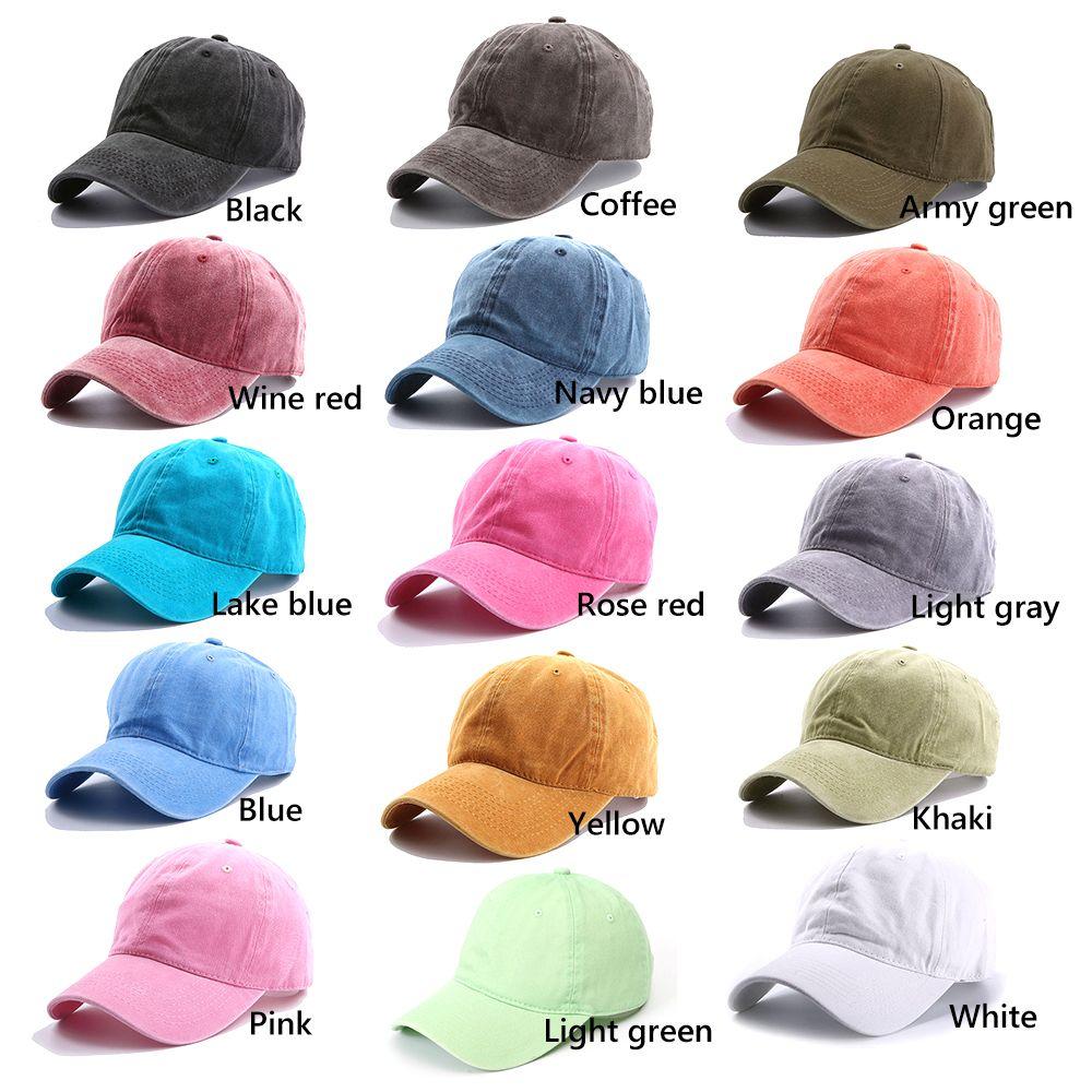 Classic Washed Cotton Adjustable Golf Hat Dad Hat Baseball Caps Snapback Hats