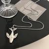 Fashion 2024 Whale Necklace Alloy Pendant Necklace for Men Women Exquisite Small Whale Cold Wind Long Chain Accessories Unisex
