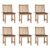 Day and Night - Day and Night Garden Chairs 6 Units with Solid Teak Wood Cushions