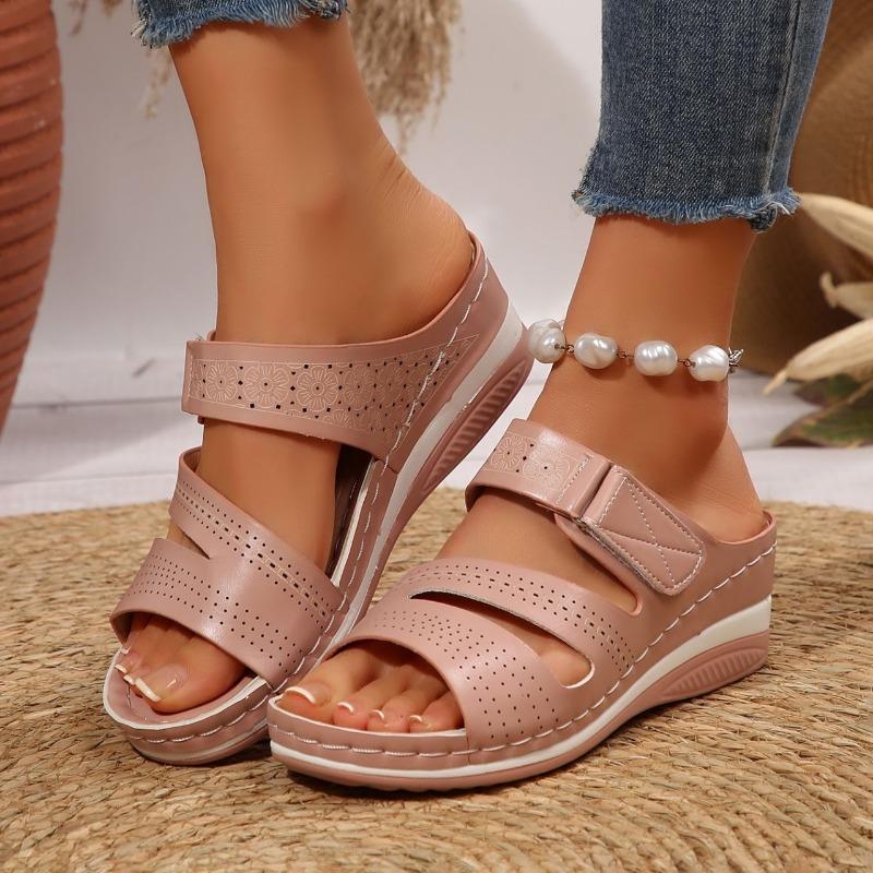 Fashion High-quality Women's Sandals 2025 New Women's Wedges Heels Sandals Casual Comfort Slippers Summer Beach Sandals Chaussures Femme