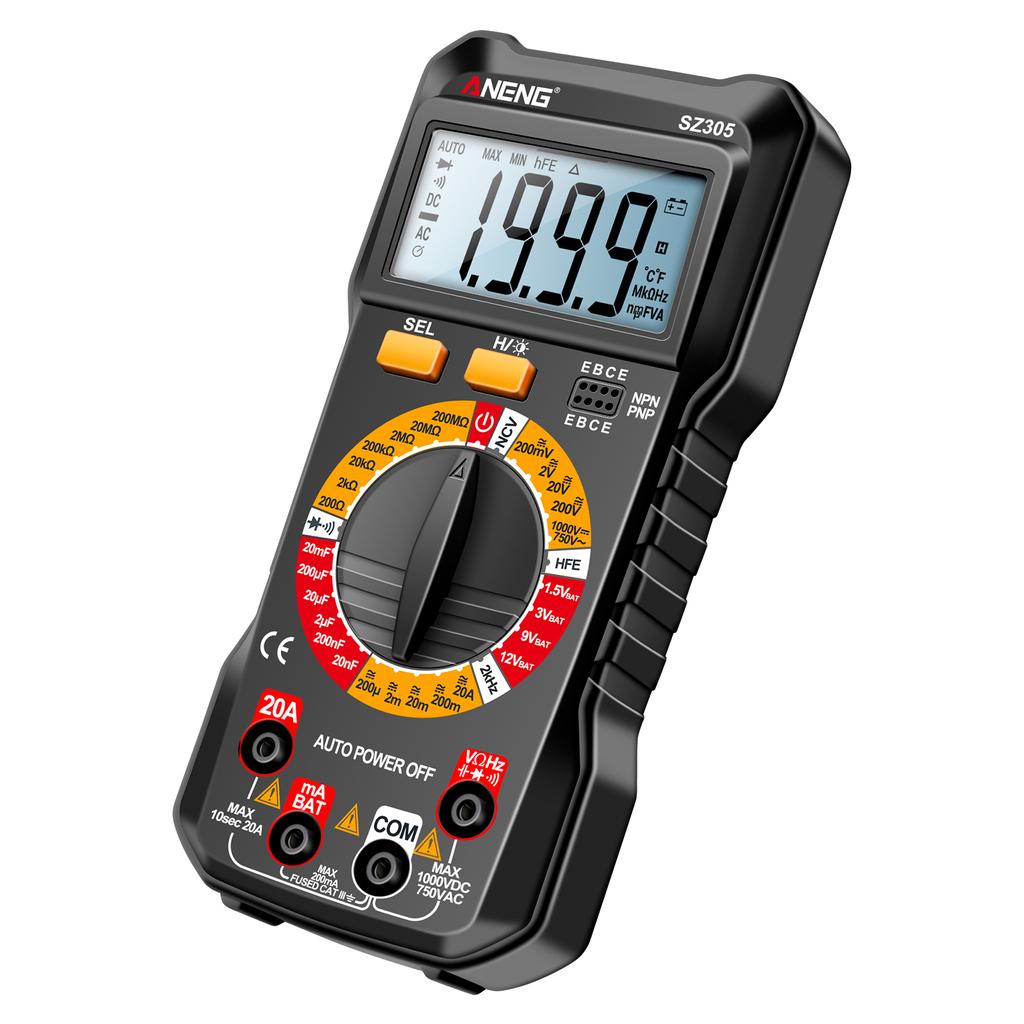 ANENG SZ305 Multimeter Capacitor Testers Professional 1999 Counts Smart Voltmeter Ohm Meter Fast