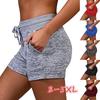Women's High-Waisted Quick-Dry Yoga Shorts: Base Layer Casual Sportswear with Drawstring Elastic Waist.