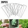 20pcs Metal U Shaped Turf Pin Ground Staple’s Garden Tent Securing Pegs