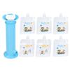7pcs Set Baby Food Pouch Maker Pure Color Pouches Toddler Fruit Squeeze Puree Filler for Kids
