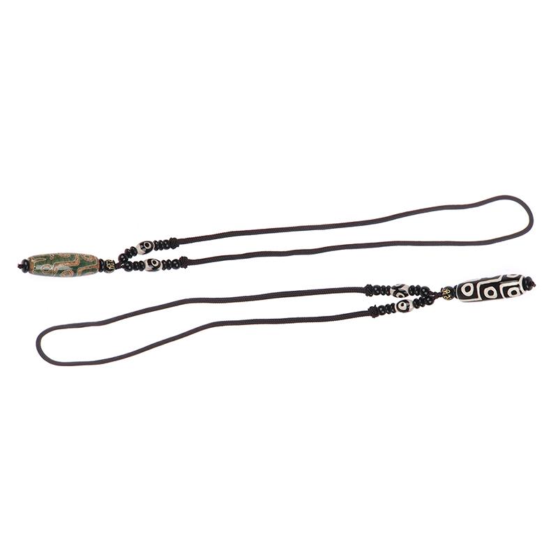 1PC Portable Natural Tibet Bead Good Luck Gift Versatile Nine Eye Tibet Dzi Pendant Choker Nacklace