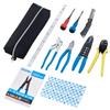 HOZAN Electrician Skills Test Tool Basic Tools Stripper Handbook Original Hand Black Set, + P-958VVF + DK-28T + Towel,