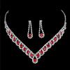 Necklace Earrings Set European and American Rhinestone Bridal Jewelry Chain Diamond Banquet Set Chain Two-piece Set