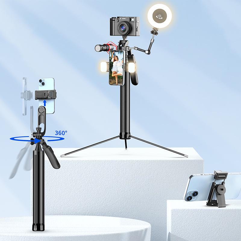 CYKE Selfie Stick & Anti-Shake Retractable Stabilizer with Automatic Face Tracking