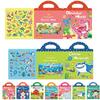 Educational Jelly Sticker Books Reusable Cartoon Sticker Book Scene Quiet Stickers for DIY