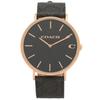 Coach Men's Charles 41mm Quartz Black Watch, COACH 14602550