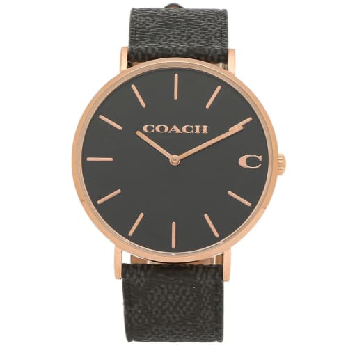 Coach Men's Charles 41mm Quartz Black Watch, COACH 14602550