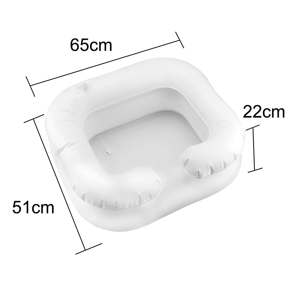 Portable for The Disabled Shampoo Tray Inflatable Shampoo Basin Tub With Drain Tube Hair Washing Basin PVC
