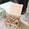 Rustic Wedding Guest Book Love Heart Guest Book with Wooden Drop Box Guestbook with Hearts Wedding Decoration for Engagement Reception Decor