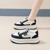 Little White Shoes Women's 2024 Autumn New Versatile Korean Version Ins Platform Bread Sports and Leisure Board Shoes Girls XY789