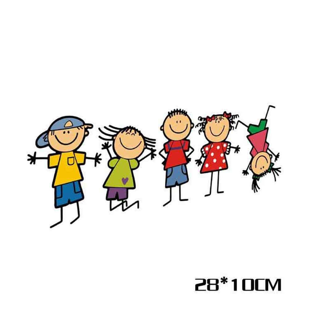 Vinyl Funny Children Boy Girl Window Decal Cute Kids Family Car Sticker