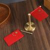 Pure Brass Creative Handmade Office Tabletop Ornament Pure Copper Car Load Decoration Red Flag Handicraft