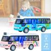 Children Inertial Bus Puzzle Toy Car Light Sound Function Can Open The Door