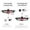 RC Car Front Rear Straight Complete Axle with 2pcs Metal Drive Shafts for 1/10 RC Crawler Axial