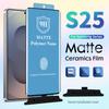 9H Full Glue Soft Curved Ceramic Tempered Glass For Samsung Galaxy S25 S24 S21 S23 S22 Plus Note 20 Ultra Matte Frosted Screen Protector Film