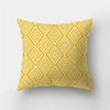 45x45cm Fashion Yellow Geometric Printing Pillowcase Sofa Hotel Office Seat Lumbar Cushion  Cover Home Decoration